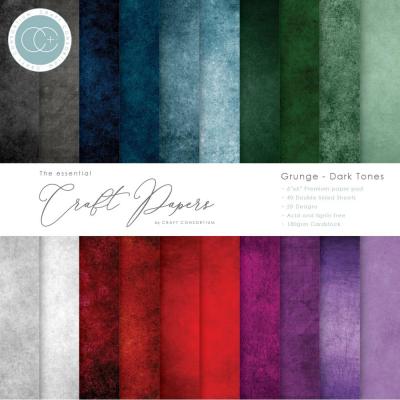 Craft Consortium Designpapier - Grunge-Dark Tones